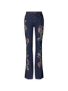 Tory Burch Embroidered Denim Jeans