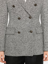Emporio Armani Tweed Double-Breasted Blazer Jacket