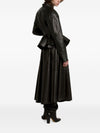032C Faux leather midi skirt