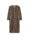 Stand Studio Hilma faux fur long coat