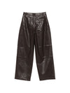 032C Jeva faux leather trousers
