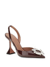 Amina Muaddi Begum patent leather slingback pumps