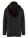 Lauren Ralph Lauren Fur Insert Cardigan