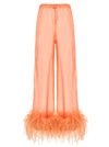 Osèree Feather Silk Pants