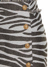 Balmain Lurex Zebra Skirt