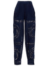 Alberta Ferretti Embroidered Cotton Pants