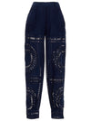 Alberta Ferretti Embroidered Cotton Pants