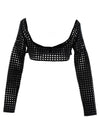 Giambattista Valli Cropped Macramé Bow Top