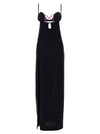 Nensi Dojaka Heart Bra Long Dress