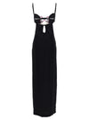 Nensi Dojaka Heart Bra Long Dress