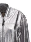 Brunello Cucinelli Laminated Leather Bomber Jacket