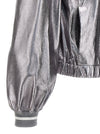 Brunello Cucinelli Laminated Leather Bomber Jacket