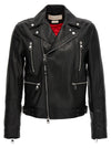 Mcqueen Texture Leather Jacket