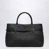 Manu Atelier Le Cambon 35 black bag in grained leather
