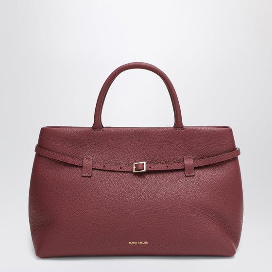 Manu Atelier Le Cambon 35 burgundy bag in suede