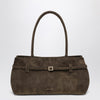Manu Atelier Le Cambon East West Tobacco suede bag