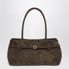 Manu Atelier Le Cambon East West Tobacco suede bag