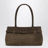 Manu Atelier Le Cambon East West Tobacco suede bag