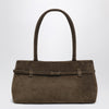 Manu Atelier Le Cambon East West Tobacco suede bag