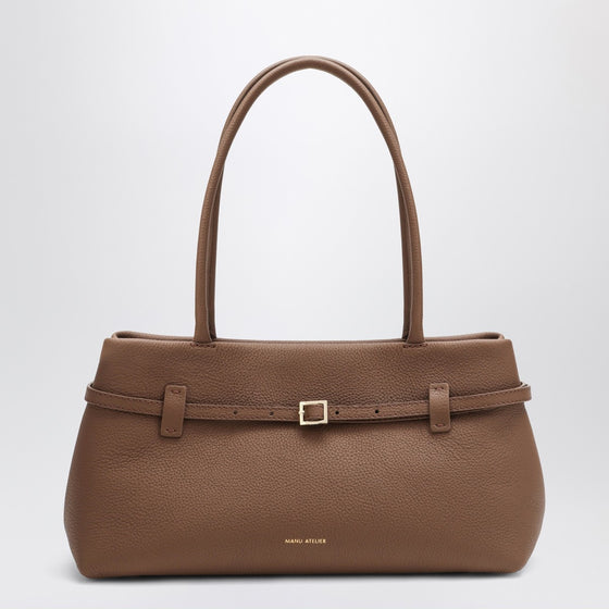 Manu Atelier Le Cambon East West Mocha Mousse suede bag