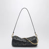 Manu Atelier Mini Cylinder bag in perforated black leather