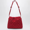 Manu Atelier Romy perforated red suede pouch
