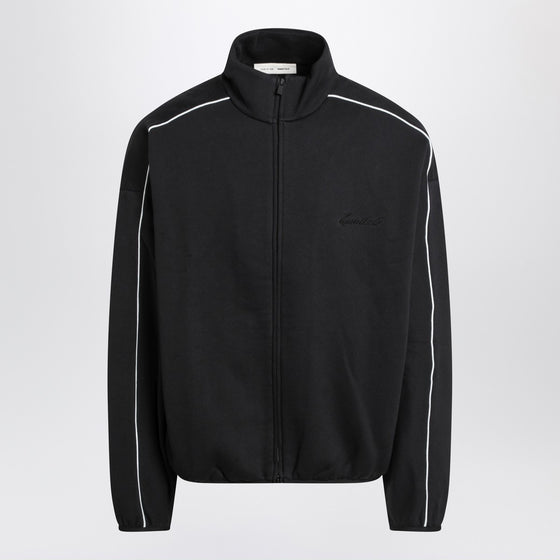 Fear of God Essentials Black zip sweatshirt with contrasting trims
