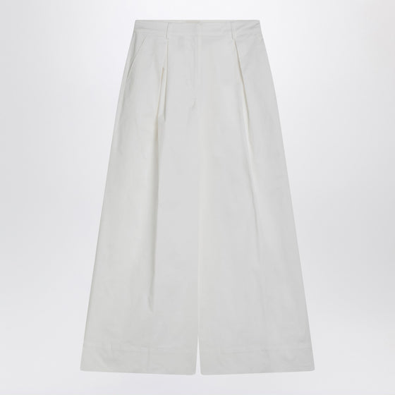 the garment White cotton palazzo trousers