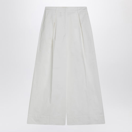 the garment White cotton palazzo trousers