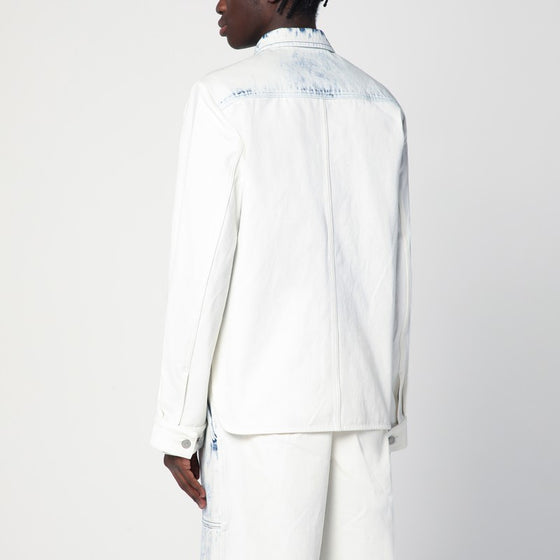 Dries Van Noten Faded blue denim shirt
