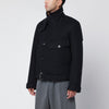 Dries Van Noten Short navy wool coat