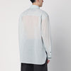 Dries Van Noten Light blue ice cotton shirt with pockets