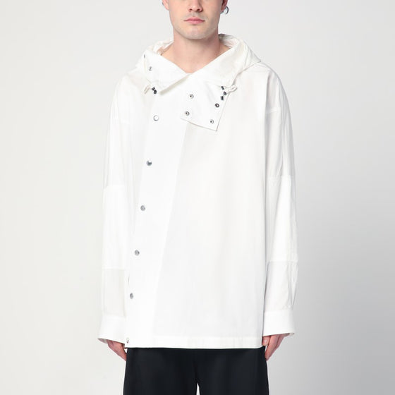 Dries Van Noten White asymmetric cotton shirt