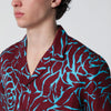 Dries Van Noten Burgundy shirt with Archive Rose print