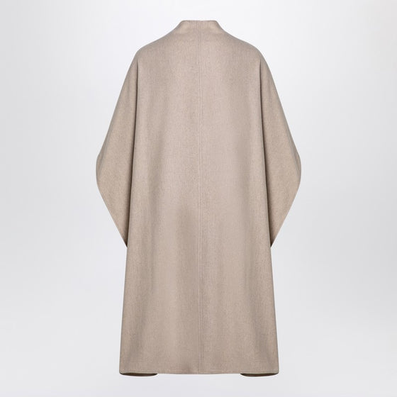 the garment Beige wool-blend cape