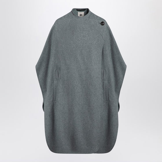 the garment Grey wool-blend cape