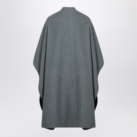 the garment Grey wool-blend cape