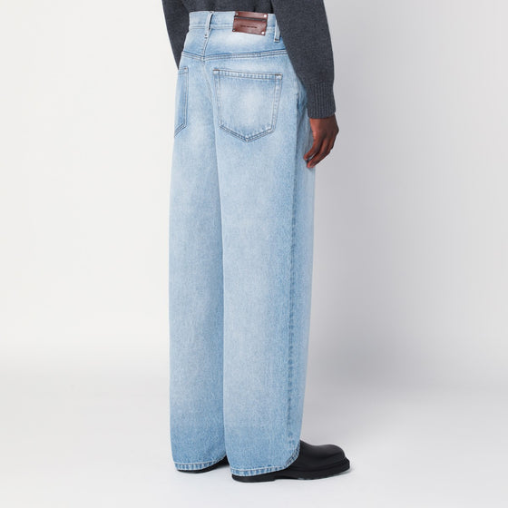 Dries Van Noten Light blue faded jeans