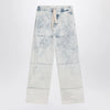 Dries Van Noten Light blue jeans with drawstring