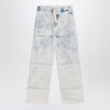 Dries Van Noten Light blue jeans with drawstring