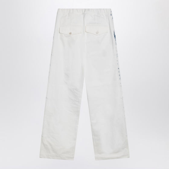 Dries Van Noten Light blue jeans with drawstring