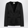 the garment Black single breasted cotton blend jacket