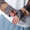 Dries Van Noten White T-shirt with striped sleeves