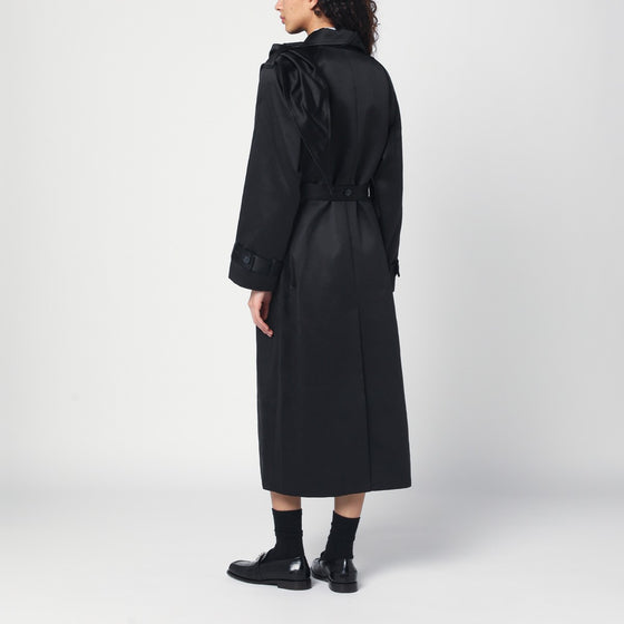 the garment Black cotton-blend Kelly trench coat