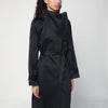 the garment Black cotton-blend Kelly trench coat