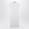 Polo Ralph Lauren Long dress in white cotton with logo