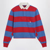 Polo Ralph Lauren Red/purplish blue striped polo