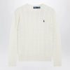Polo Ralph Lauren Cable-Knit Sweater in Cream Wool and Cashmere