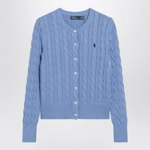  Polo Ralph Lauren Light blue cable-knit cotton cardigan