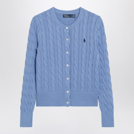 Polo Ralph Lauren Light blue cable-knit cotton cardigan